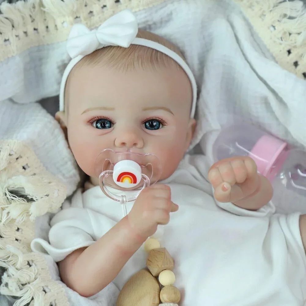 🆕18 Inch Lifelike Doll Soft Vinyl Realistic Baby Doll Girl Smiling Life Dolls